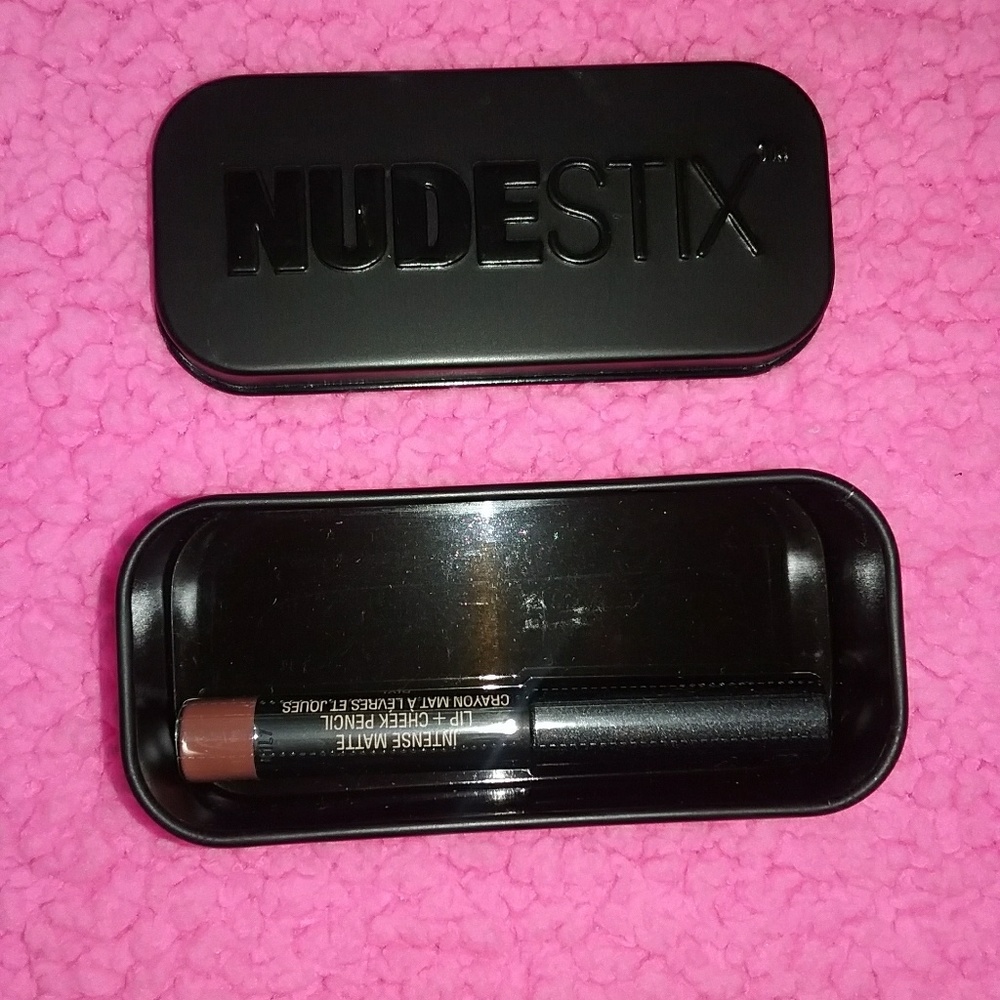 lipstick and cheek stain (pencil/crayon)